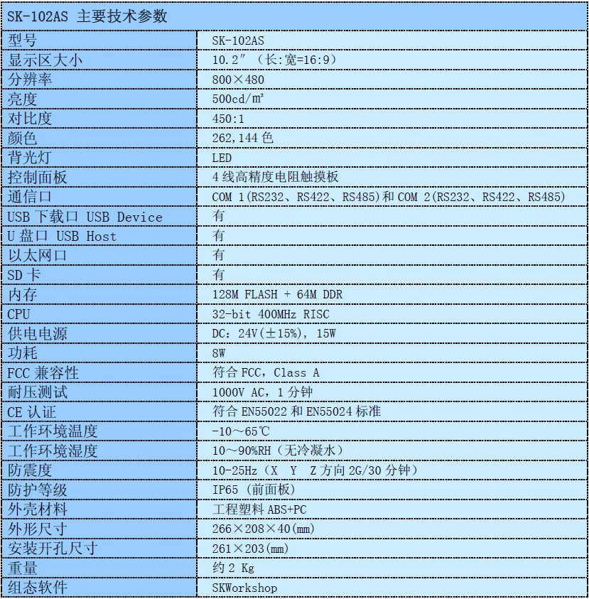 人机界面SK-102AS